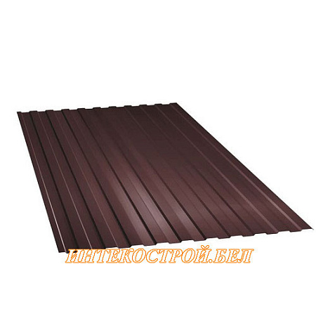 Профнастил оцинкованный С-8, толщина 0,4 мм. 1,15 х 1,75 м. Цвет RAL8019 (коричневый)